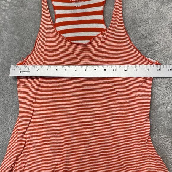 Old Navy Tank Top Women's Medium Vintage Tank Orange Stripe Workout Summer - Picture 7 of 9
